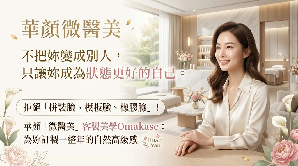 華顏微醫美客製美學概念:不把你變成別人,只讓你成為狀態更好的自己