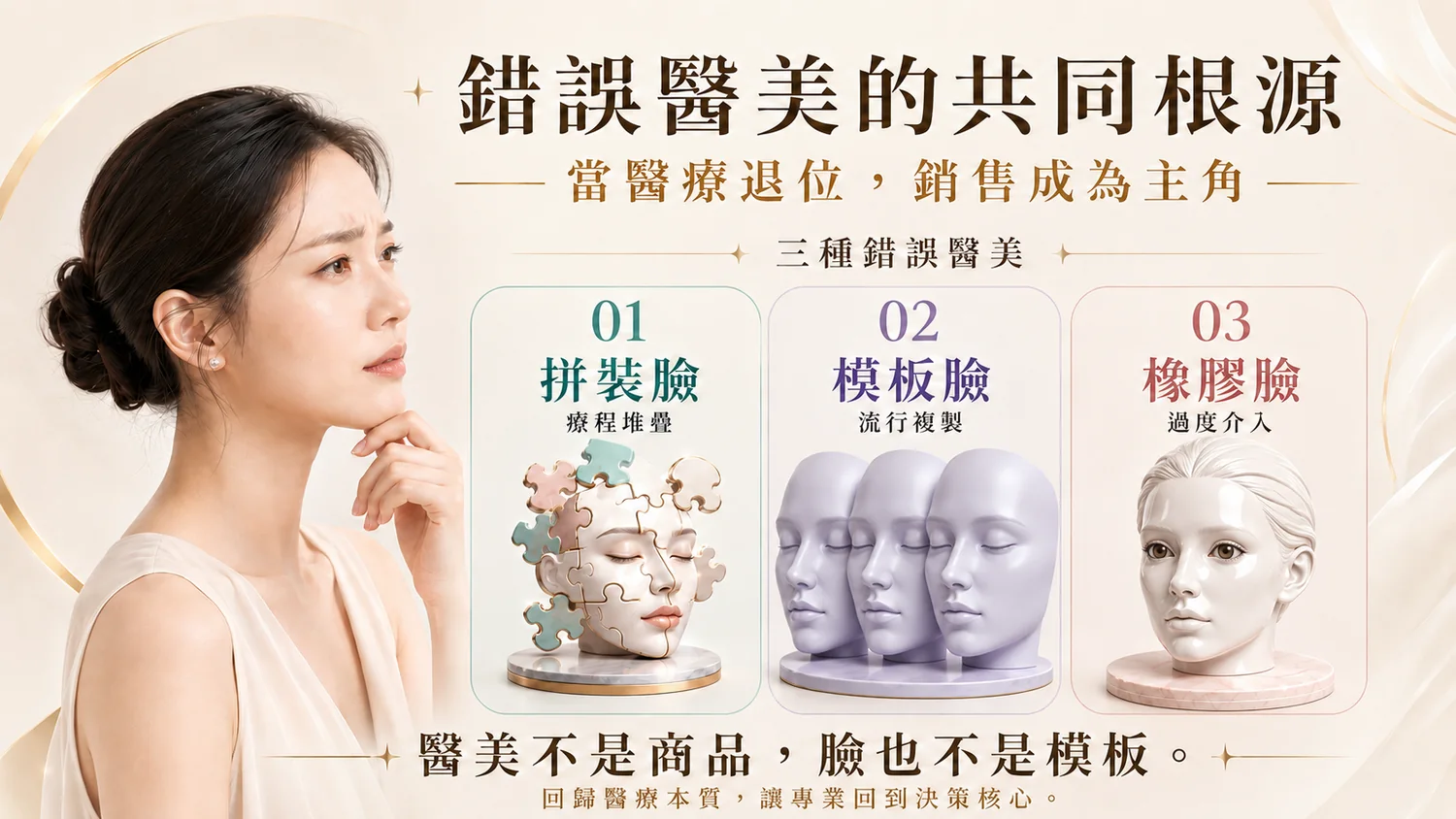 拼裝臉、模板臉與過度填充等錯誤醫美的共同根源